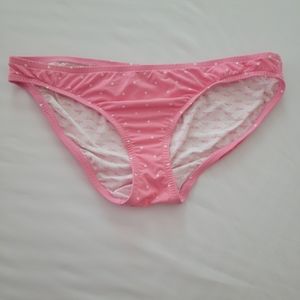 Pink polka dot bikini bittoms